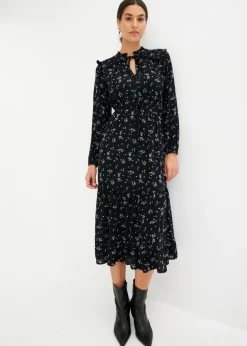 Hot Vestido midi de viscosa pura Mujer Vestidos