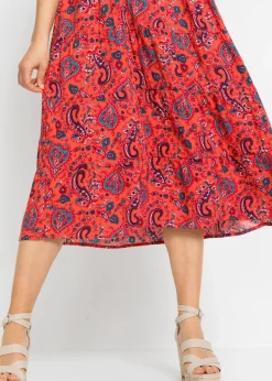 Clearance Vestido midi de viscosa pura Mujer Vestidos