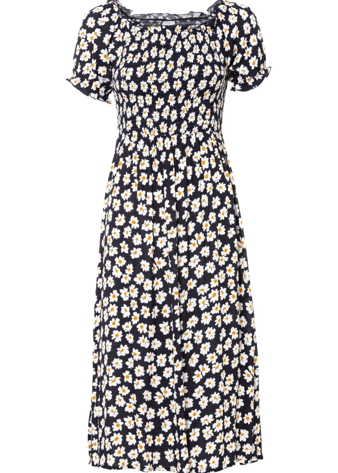 Vestido midi de viscosa pura Mujer Vestidos