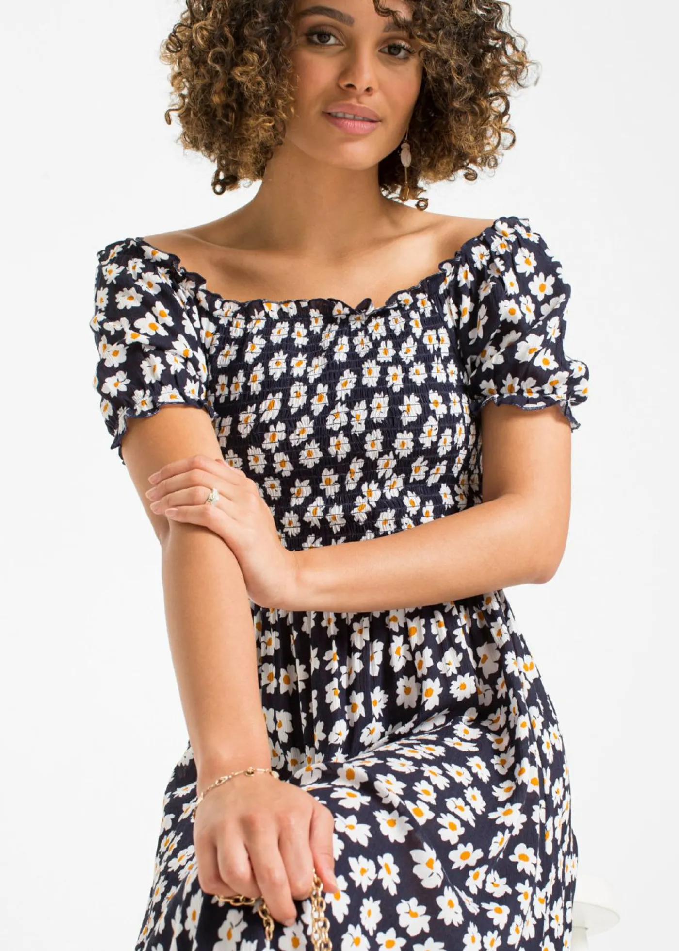 Vestido midi de viscosa pura Mujer Vestidos