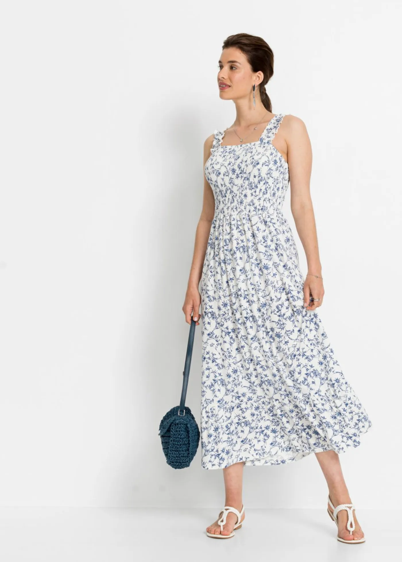 Sale Vestido midi de viscosa sostenible Mujer Vestidos