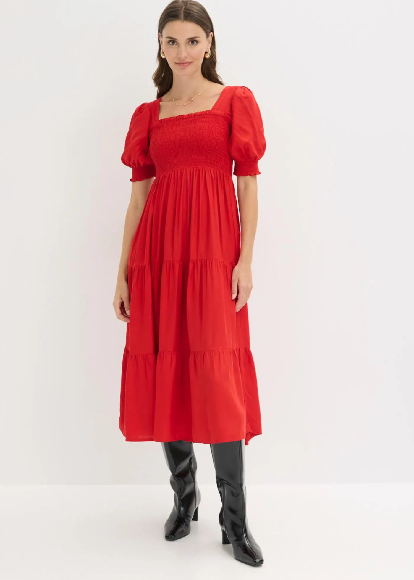 New Vestido midi estampado Mujer Vestidos