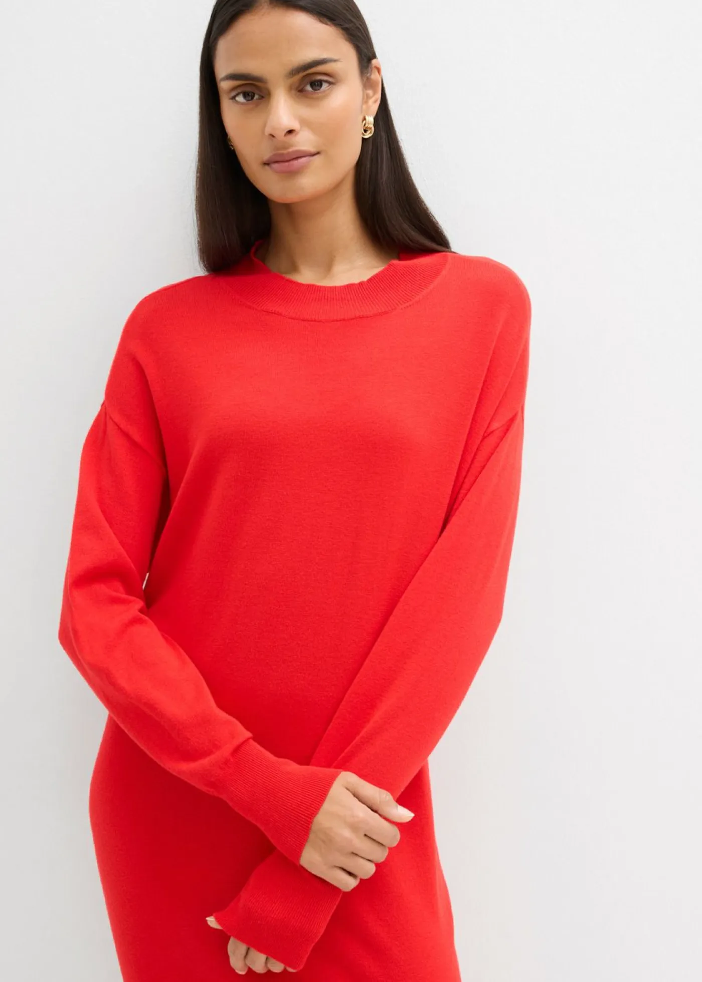 Best Vestido midi holgado de mezcla de viscosa Mujer Esenciales|Vestidos