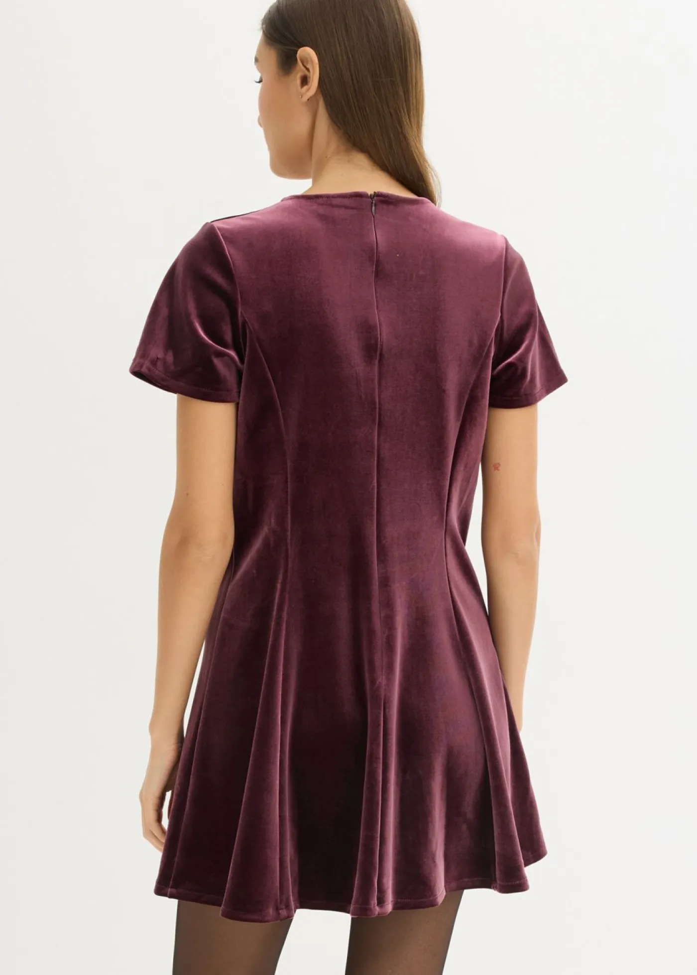 Hot Vestido mini de terciopelo suave Mujer Vestidos