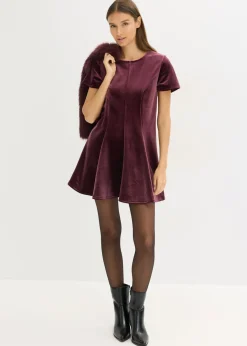 Hot Vestido mini de terciopelo suave Mujer Vestidos