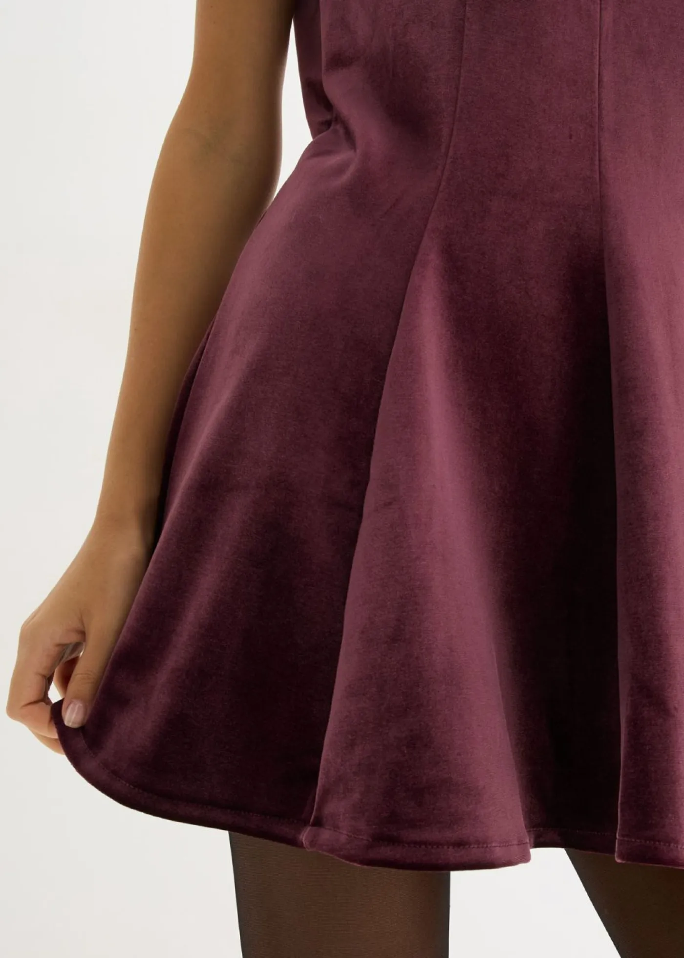 Hot Vestido mini de terciopelo suave Mujer Vestidos