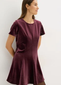 Hot Vestido mini de terciopelo suave Mujer Vestidos