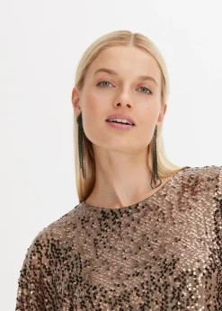 Outlet Vestido oversize de lentejuelas Mujer Vestidos|Ropa Elegante