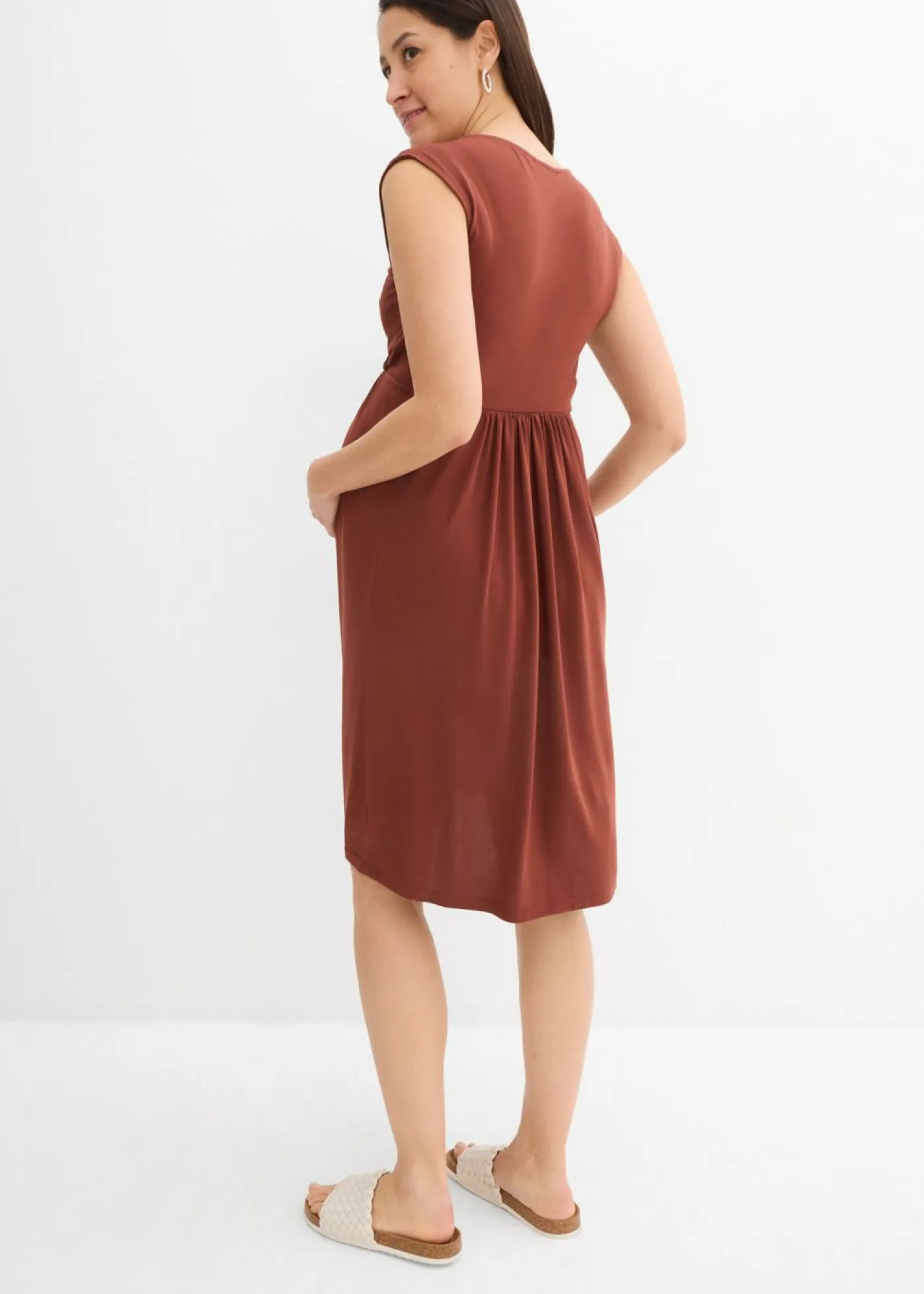 New Vestido premamá/de lactancia 2 en 1 de mezcla suave de modal Mujer Premamá