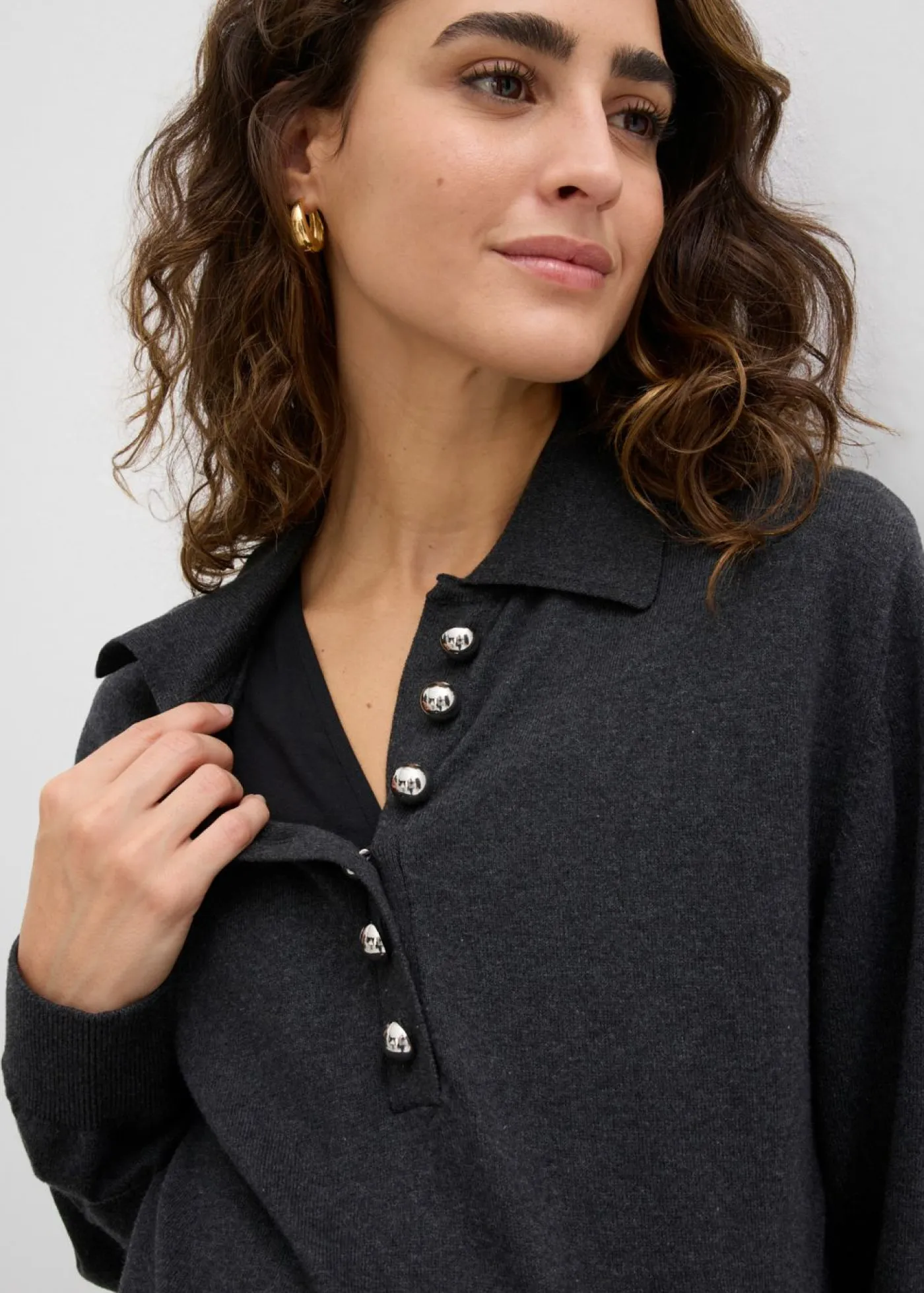 New Vestido premamá/de lactancia de punto fino de algodón orgánico Mujer Premamá