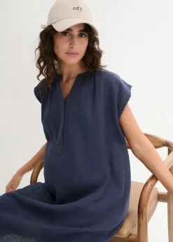 Clearance Vestido premamá/de lactancia 2 en 1 de muselina de algodón Mujer Premamá