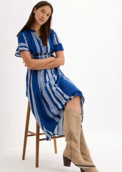 Vestido premamá/de lactancia 2 en 1 de viscosa fluida Mujer Premamá