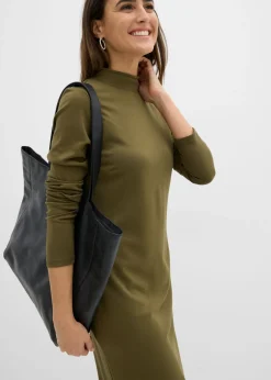 Sale Vestido Punto di Roma con cuello alto Mujer Básicos|Vestidos