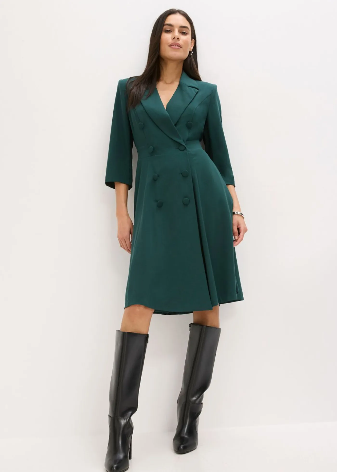 Outlet Vestido tipo americana con falda acampanada Mujer Vestidos