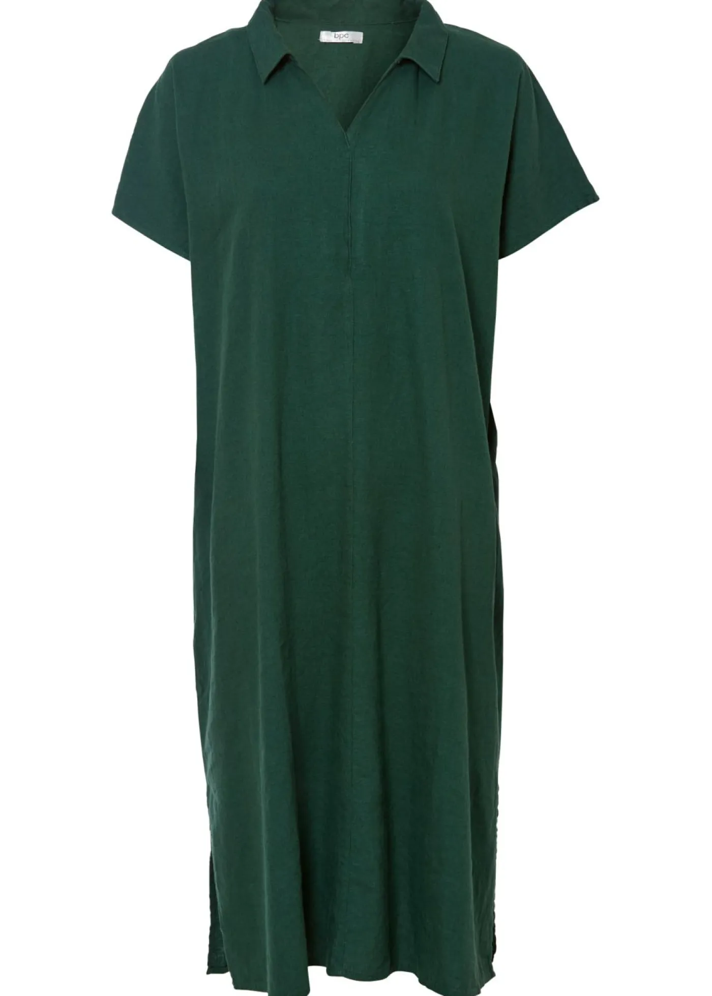 Best Vestido tipo caftán de mezcla ligera de viscosa y lino Mujer Esenciales|Vestidos