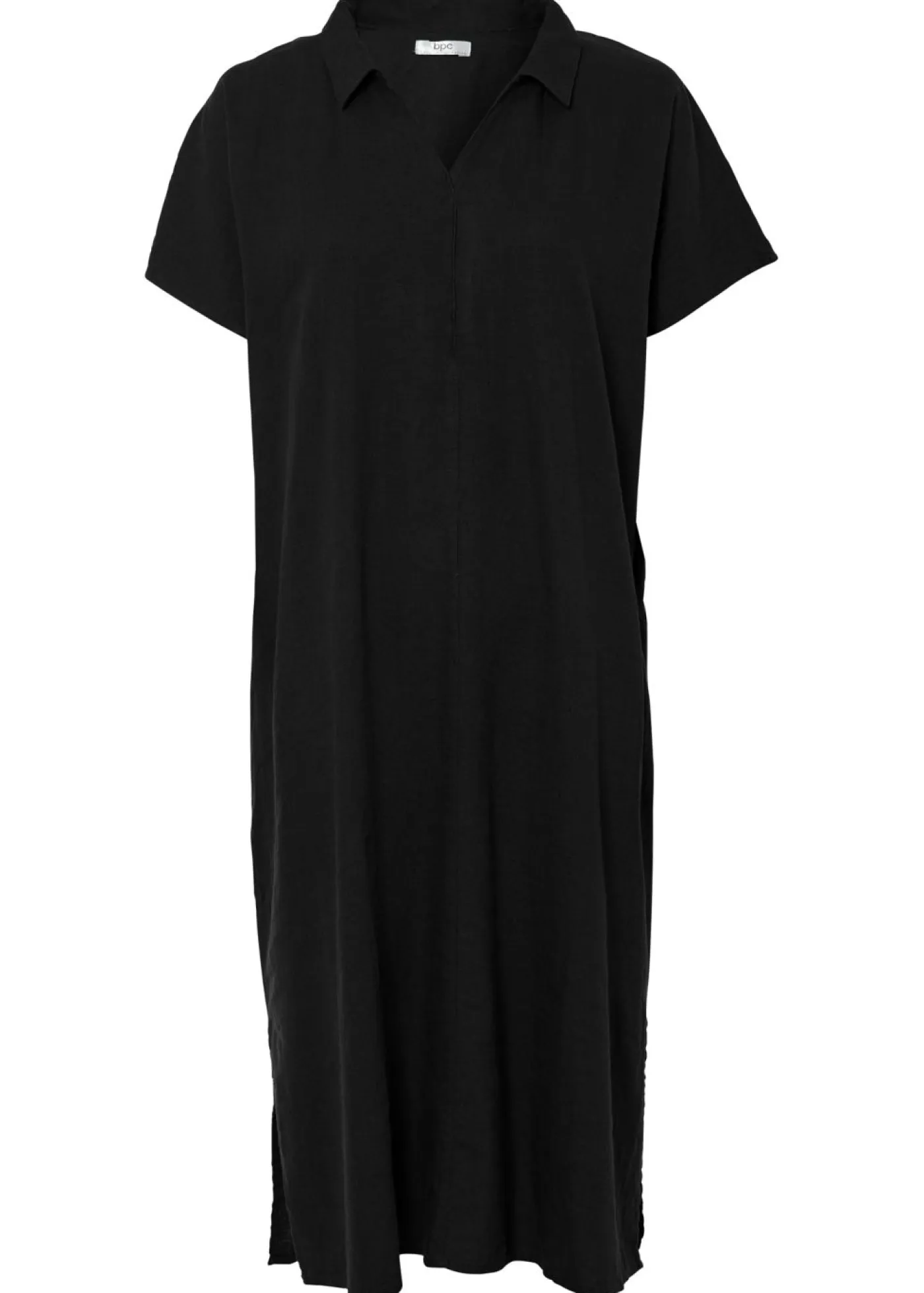 Sale Vestido tipo caftán de mezcla ligera de viscosa y lino Mujer Esenciales|Vestidos