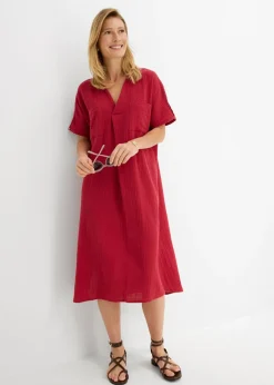 Vestido tipo caftán de muselina suave Mujer Vestidos