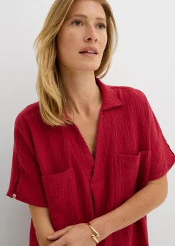 Vestido tipo caftán de muselina suave Mujer Vestidos