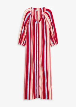 Clearance Vestido tipo caftán de viscosa estructurada de rayas Mujer Vestidos