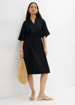 Hot Vestido tipo caftán de viscosa fina Mujer Esenciales|Vestidos