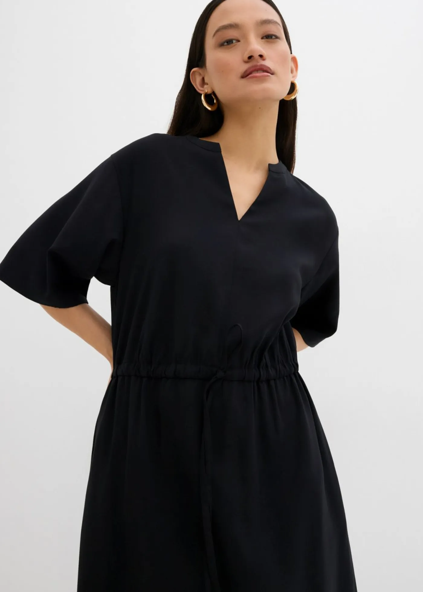 Hot Vestido tipo caftán de viscosa fina Mujer Esenciales|Vestidos