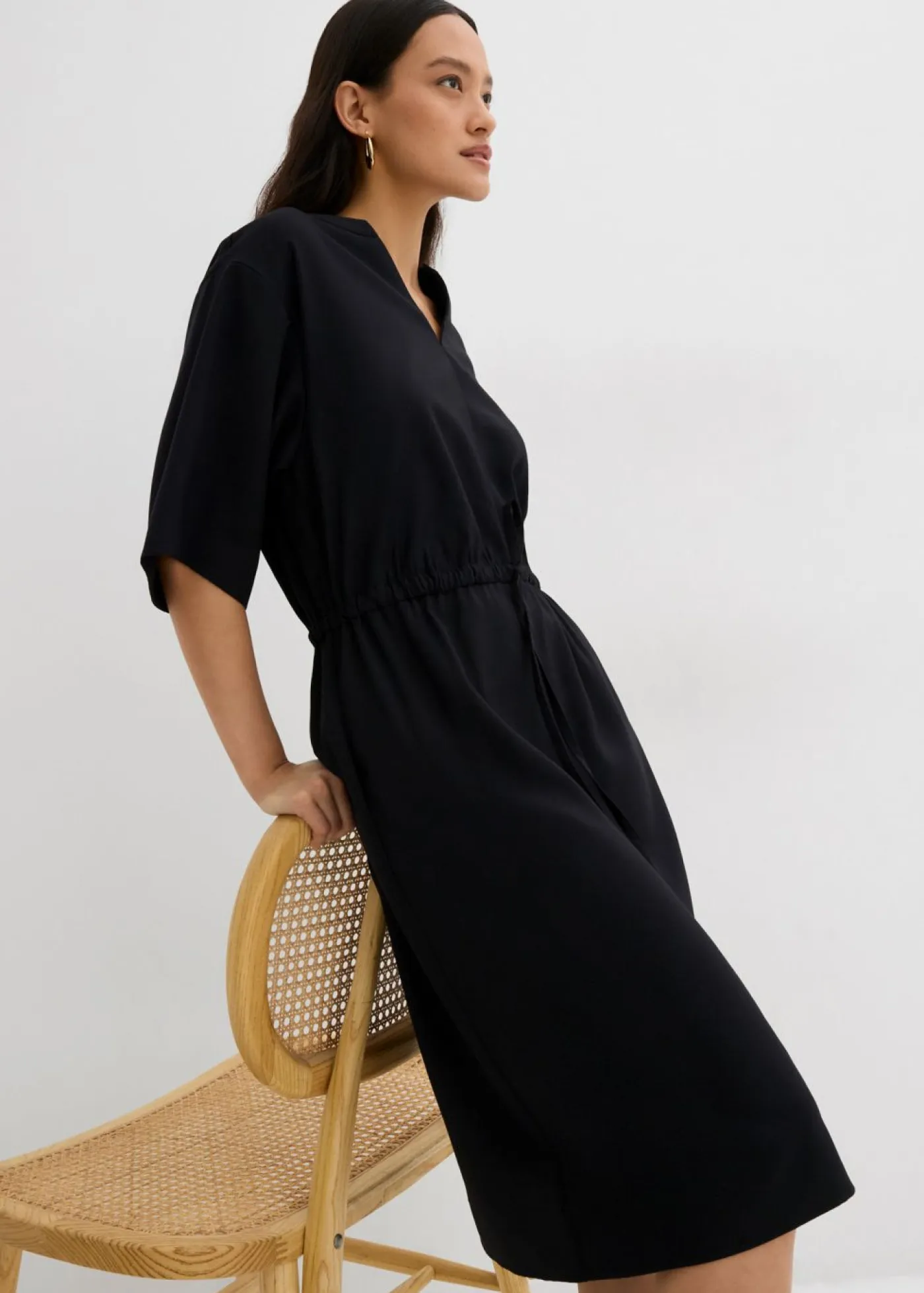 Hot Vestido tipo caftán de viscosa fina Mujer Esenciales|Vestidos