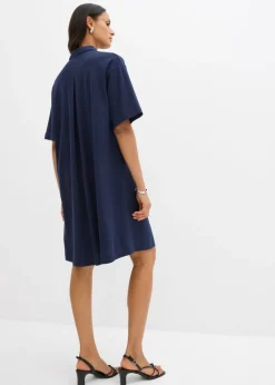 New Vestido tipo polo de algodón puro Mujer Esenciales|Vestidos