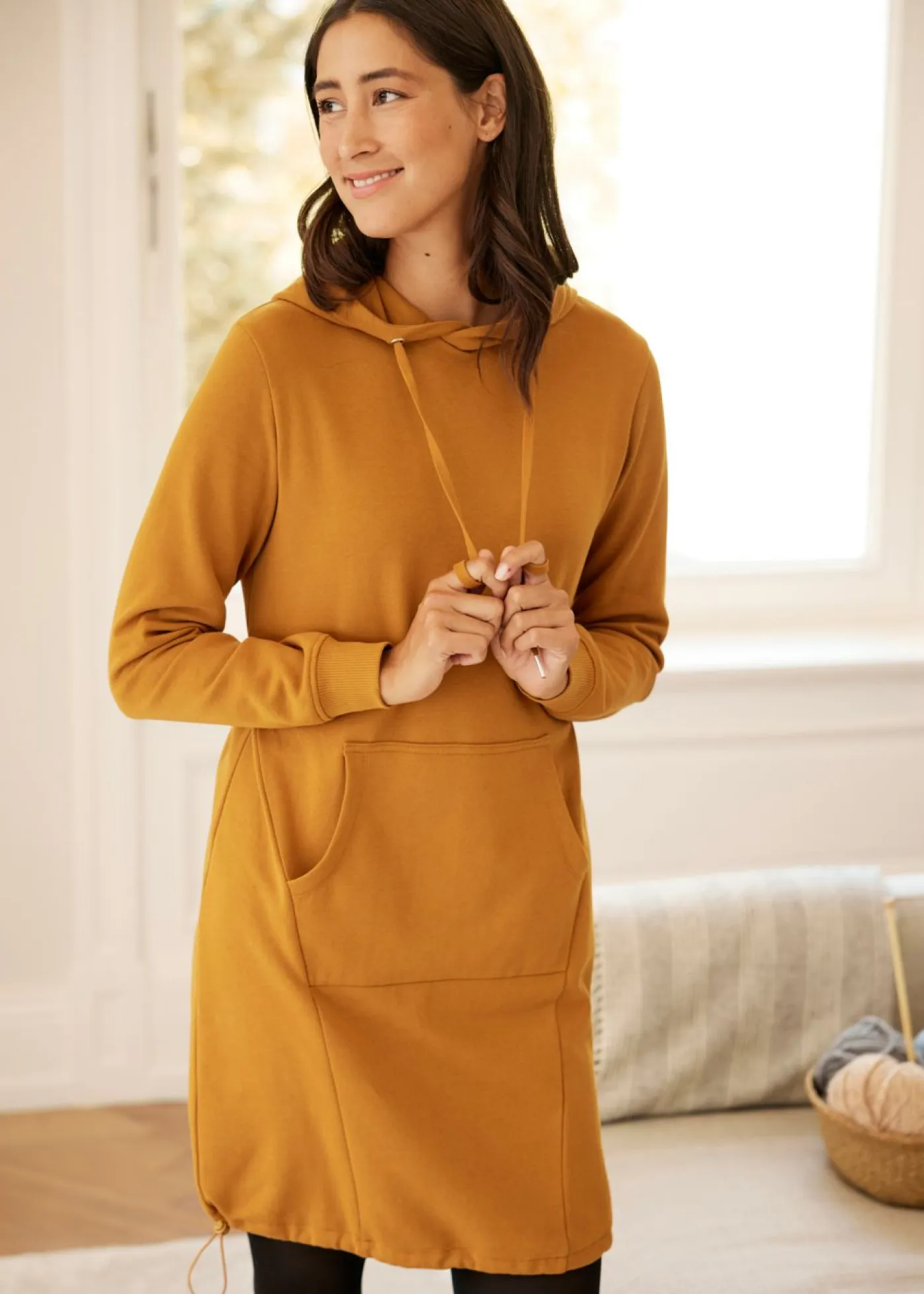 Best Vestido tipo sudadera de mezcla de algodón Mujer Ropa Cómoda|Vestidos