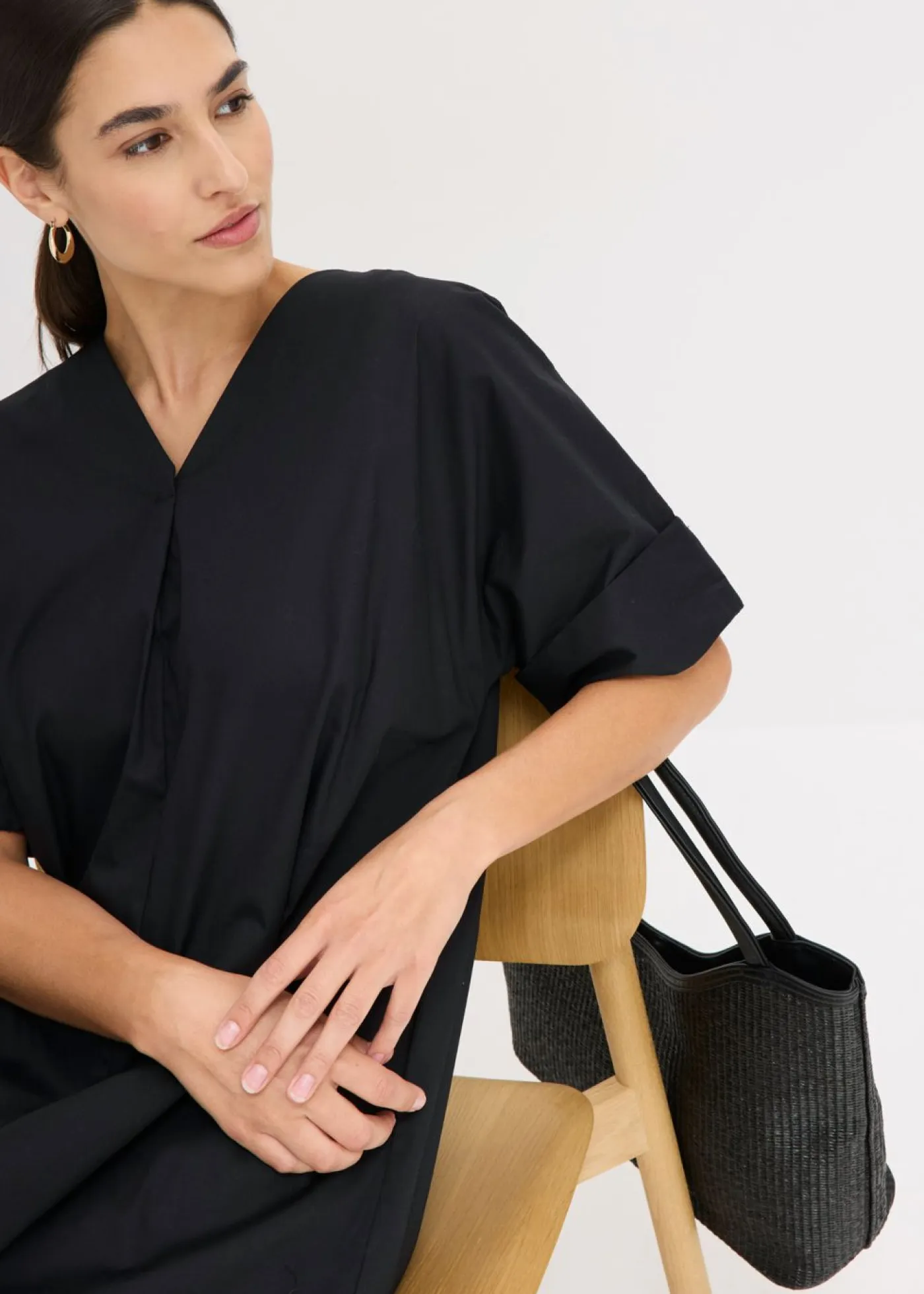 Hot Vestido tipo túnica de algodón orgánico puro Mujer Esenciales|Vestidos