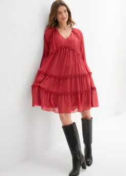 Online Vestido tipo túnica de gasa estructurada Mujer Vestidos|Novedades