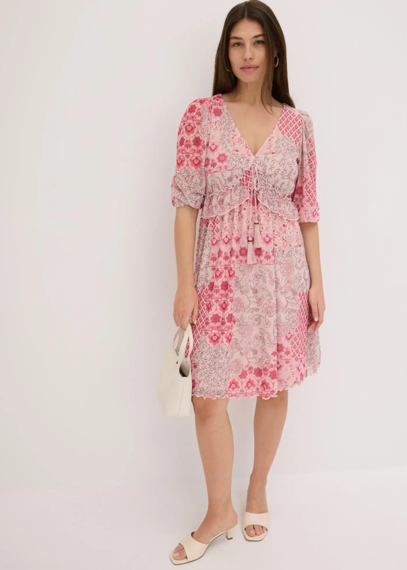 Discount Vestido tipo túnica de malla estampada Mujer Vestidos
