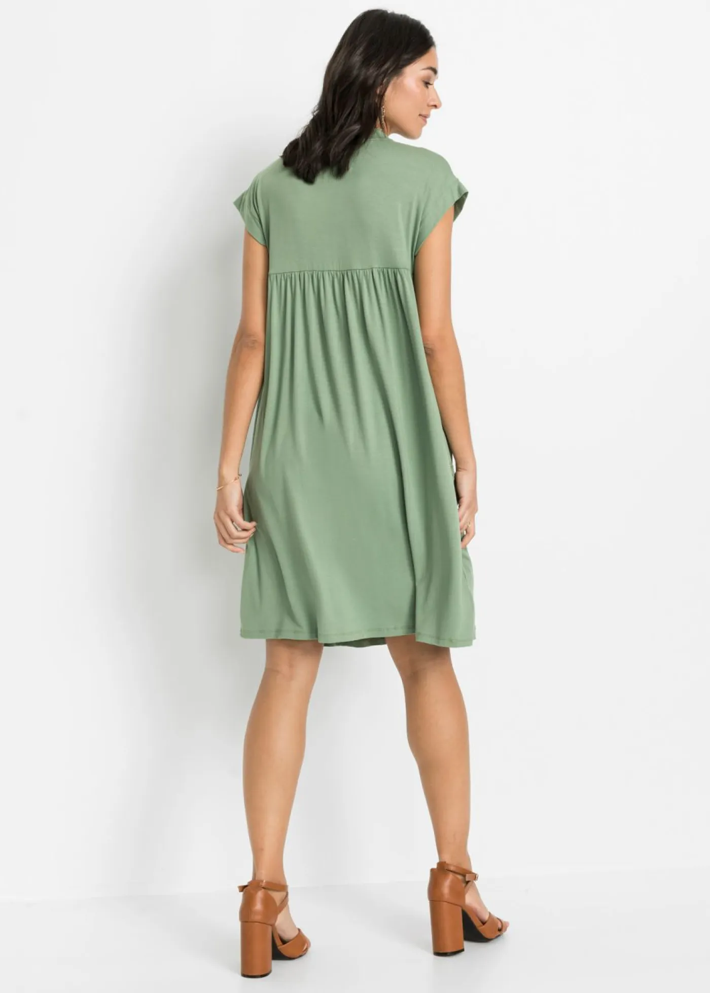 Sale Vestido tipo túnica de mezcla de viscosa suave Mujer Vestidos