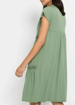 Sale Vestido tipo túnica de mezcla de viscosa suave Mujer Vestidos