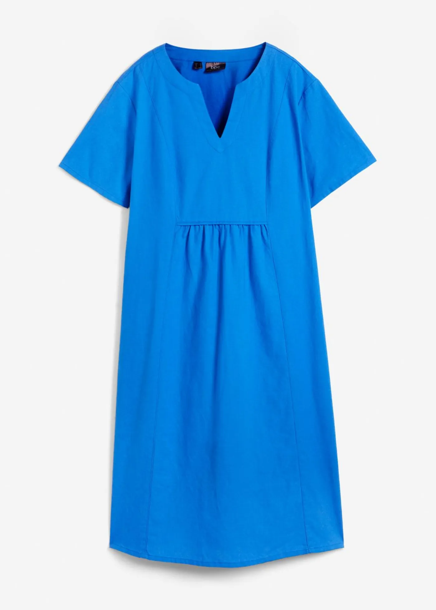 New Vestido tipo túnica de mezcla de lino y algodón con bolsillos Mujer Vestidos