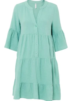 Clearance Vestido tipo túnica de muselina Mujer Vestidos