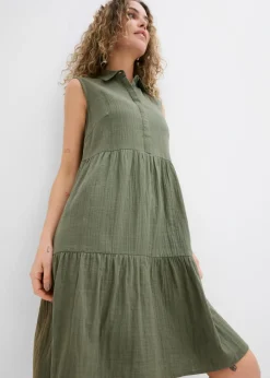 Hot Vestido tipo túnica de muselina ligera Mujer Vestidos