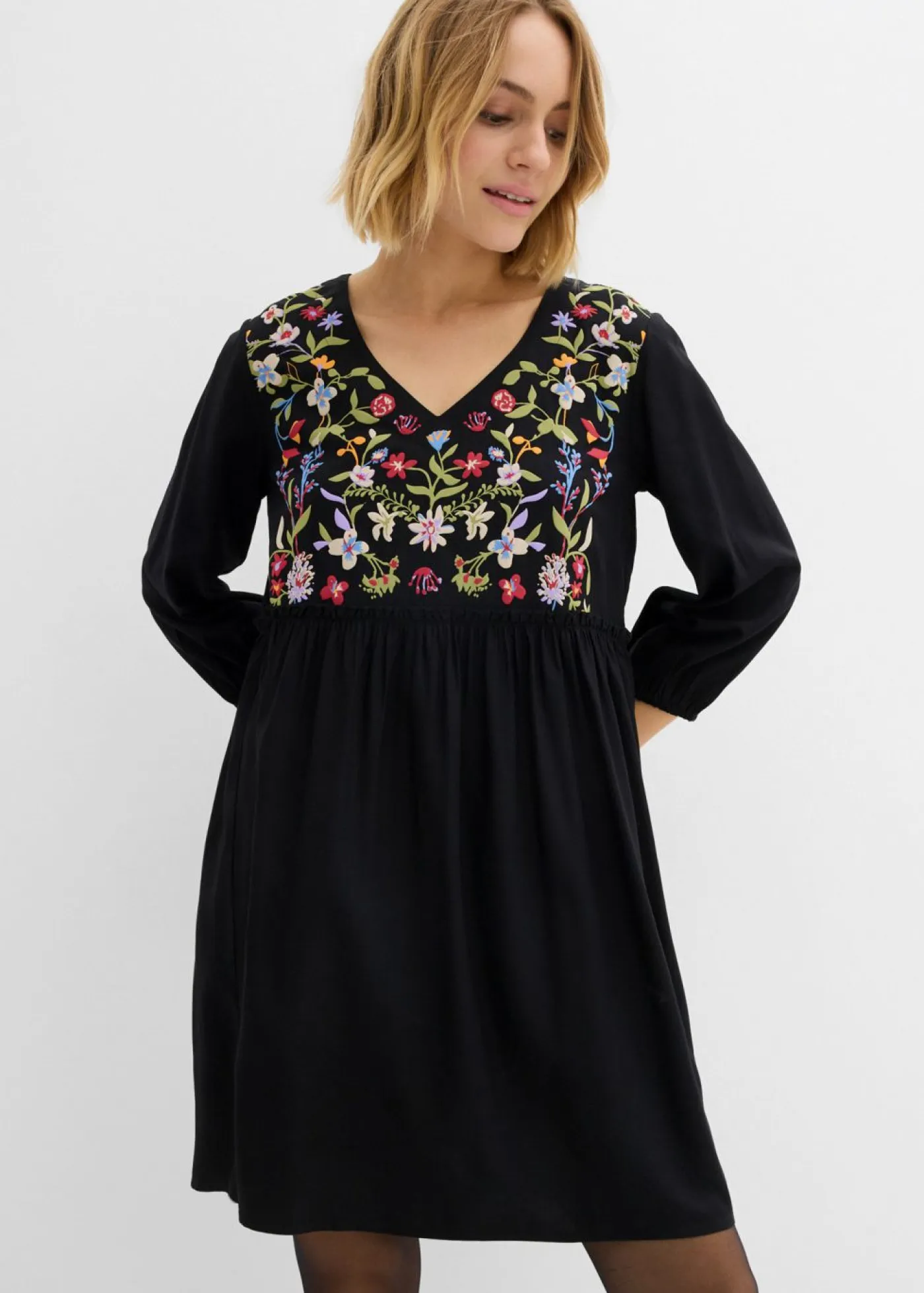 Vestido tipo túnica de viscosa fluida Mujer Vestidos