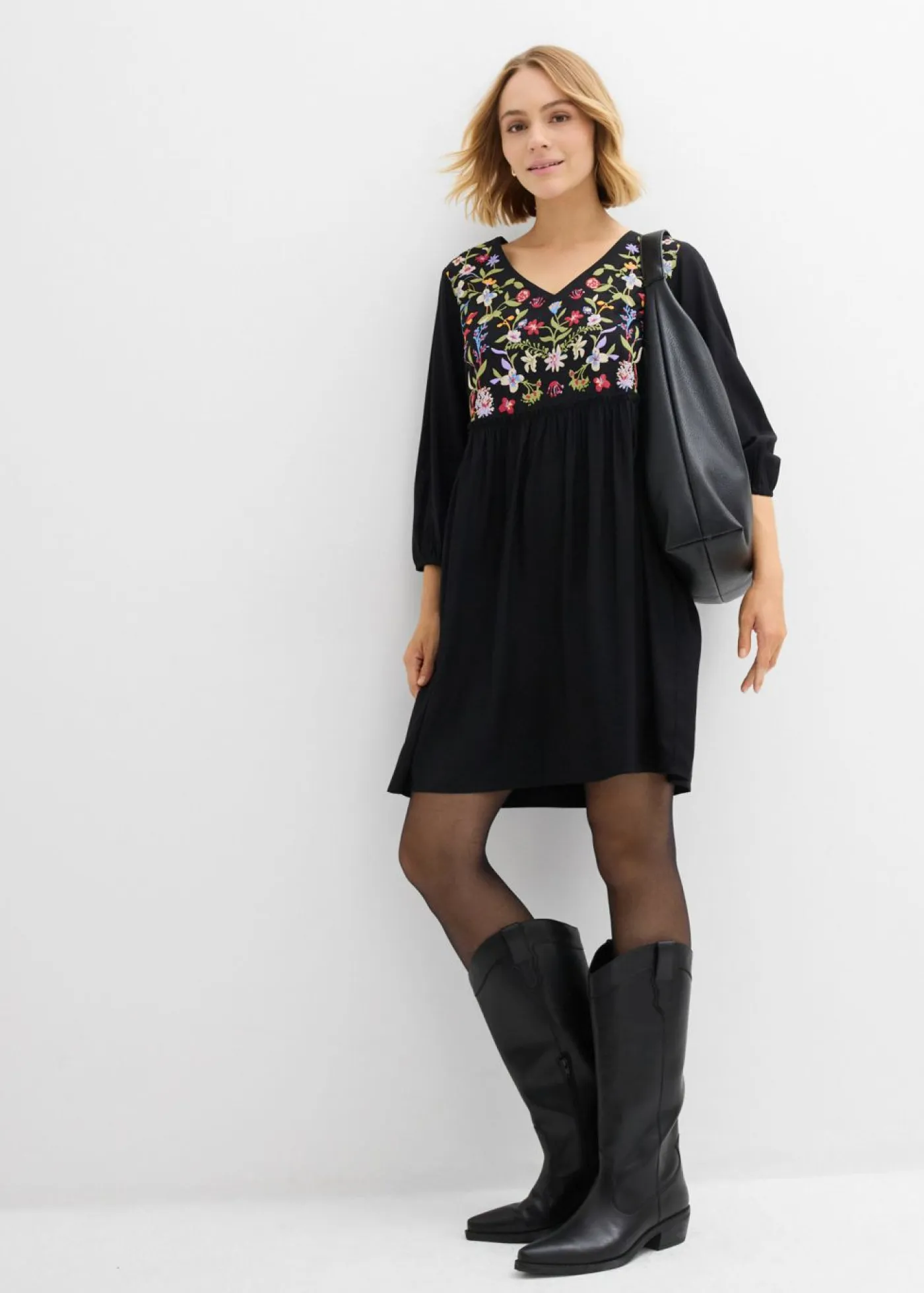 Vestido tipo túnica de viscosa fluida Mujer Vestidos