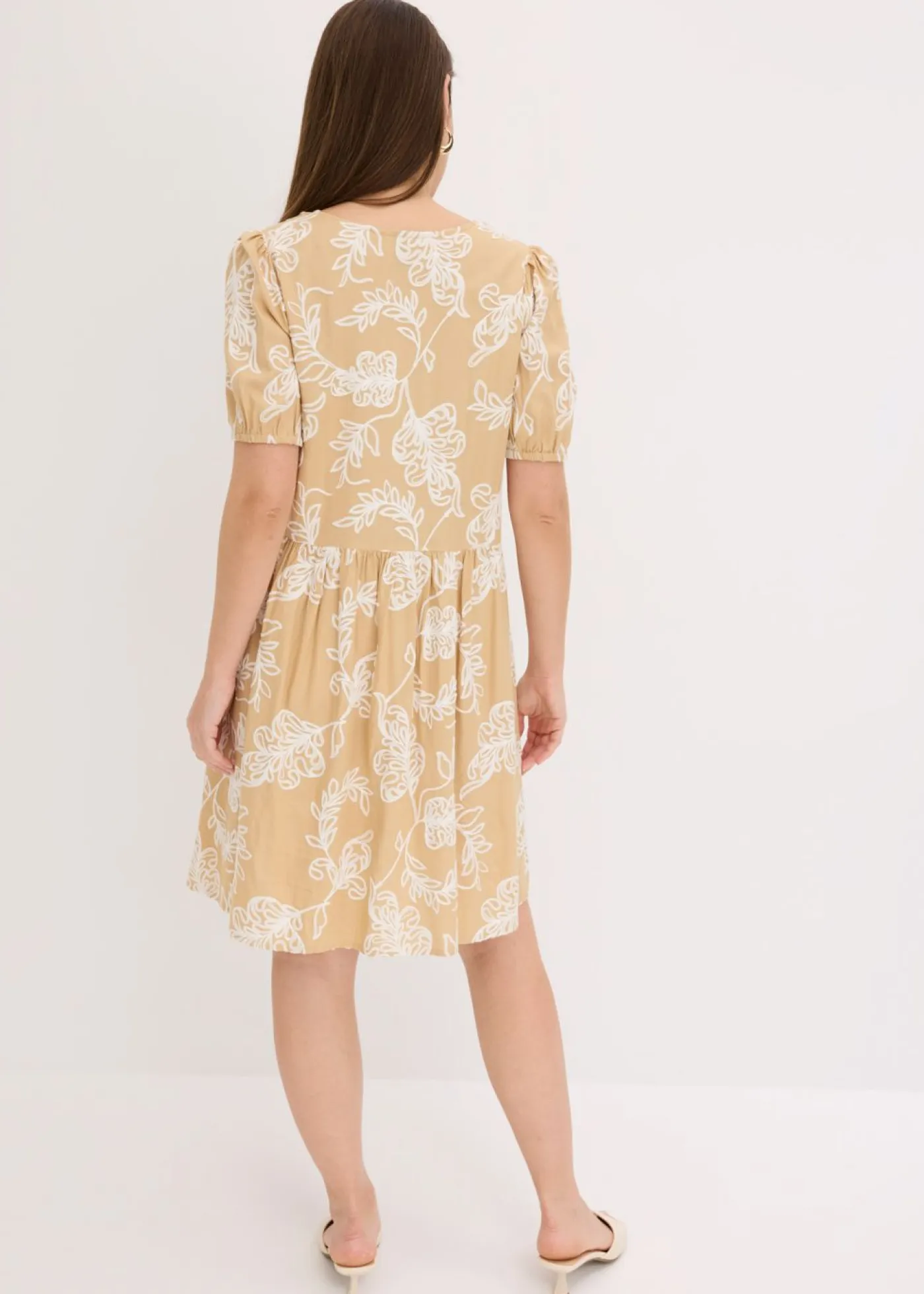 Sale Vestido tipo túnica de viscosa vaporosa con bordado Mujer Vestidos