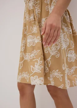 Sale Vestido tipo túnica de viscosa vaporosa con bordado Mujer Vestidos