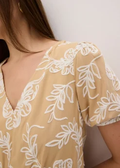 Sale Vestido tipo túnica de viscosa vaporosa con bordado Mujer Vestidos