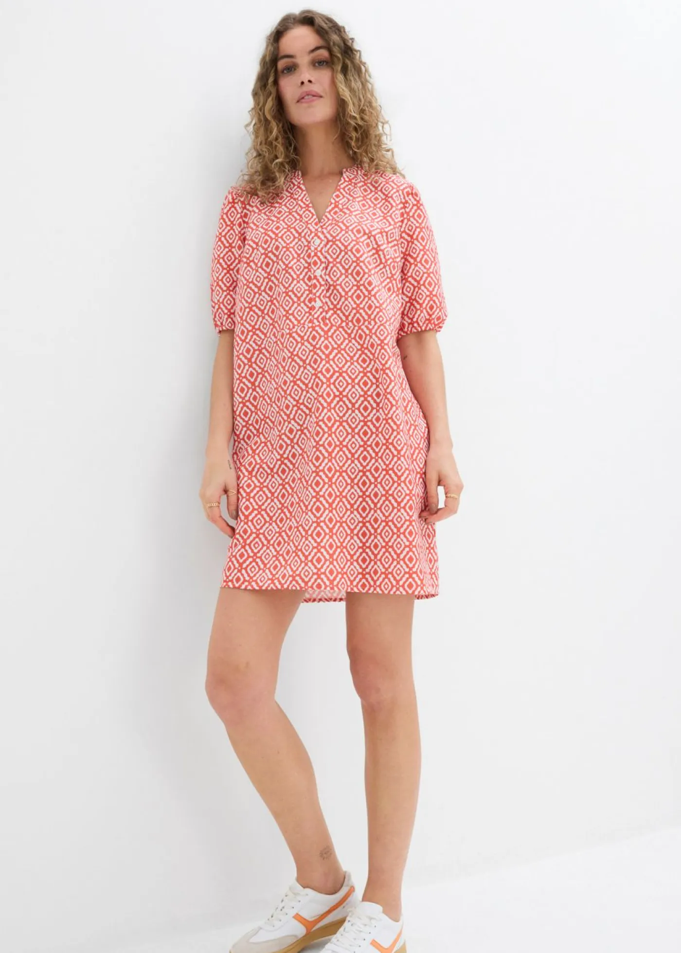 Online Vestido tipo túnica de viscosa fluida Mujer Vestidos