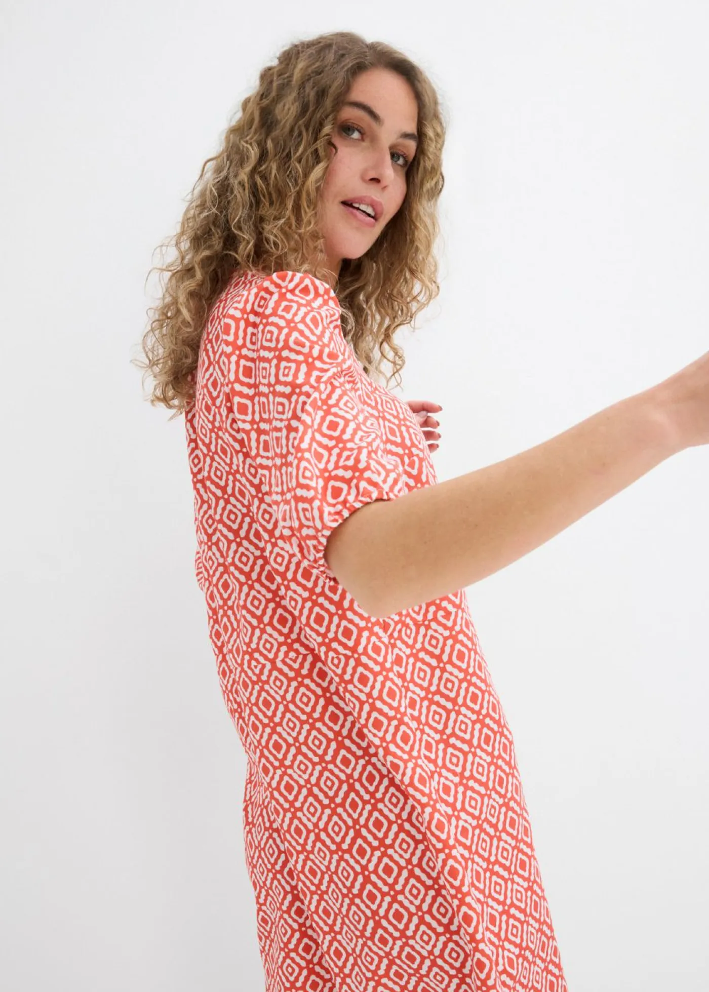 Online Vestido tipo túnica de viscosa fluida Mujer Vestidos