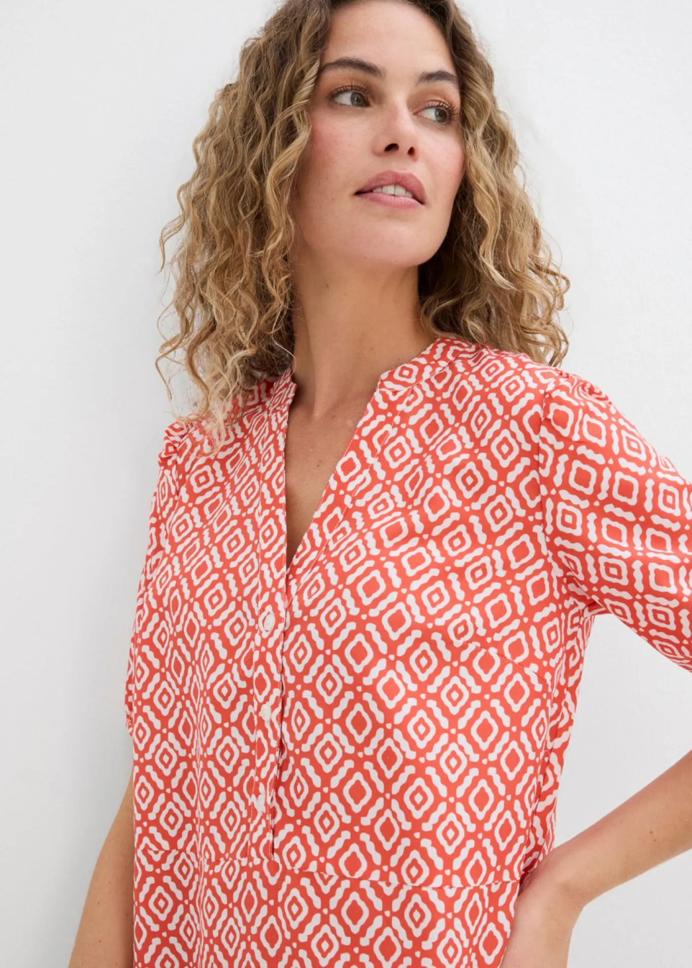 Online Vestido tipo túnica de viscosa fluida Mujer Vestidos