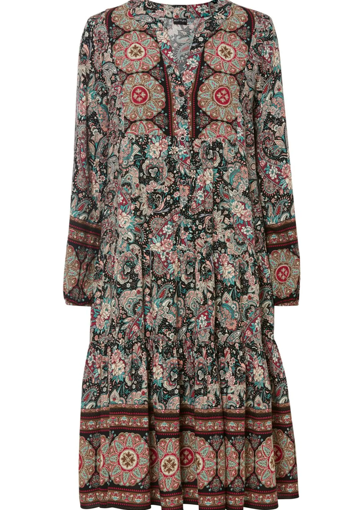 Best Vestido tipo túnica de viscosa fluida, talla petite Mujer Vestidos|Tallas Pequeñas