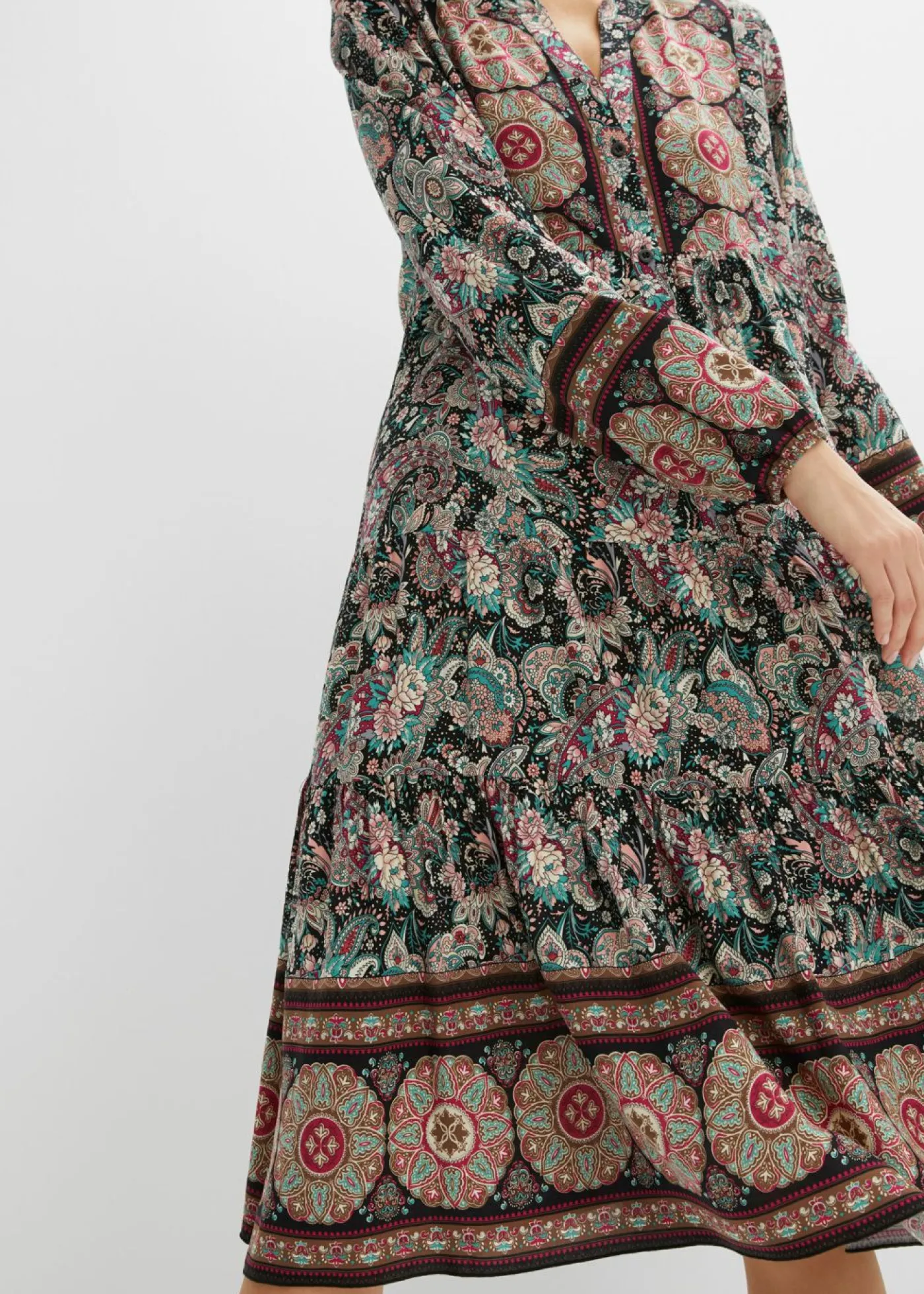 Best Vestido tipo túnica de viscosa fluida, talla petite Mujer Vestidos|Tallas Pequeñas