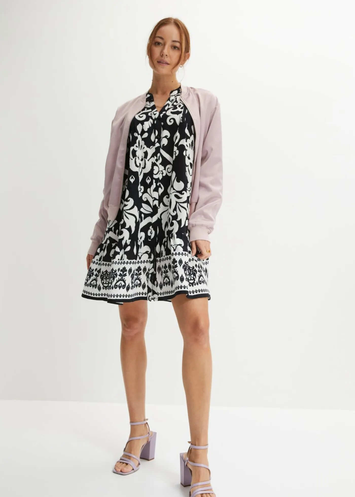 Outlet Vestido tipo túnica de viscosa fluida Mujer Vestidos