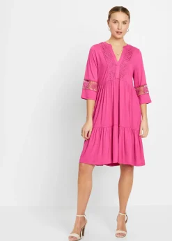 Sale Vestido tipo túnica de viscosa suave Mujer Vestidos|Novedades