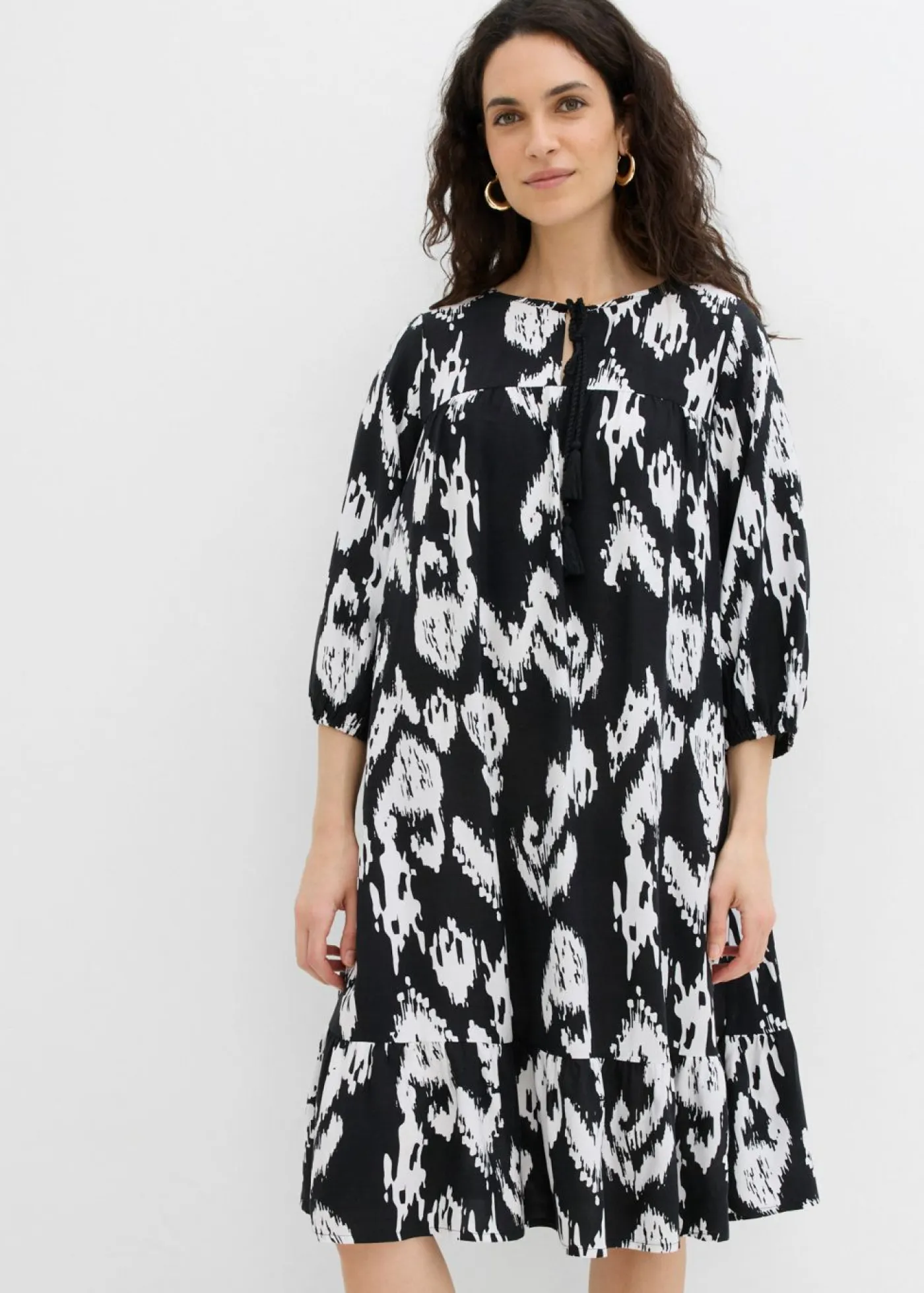 New Vestido tipo túnica de viscosa pura Mujer Conjuntos De Ropa|Vestidos