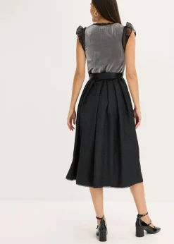 Best Vestido tirolés con terciopelo y largo midi (2 piezas) Mujer Vestidos